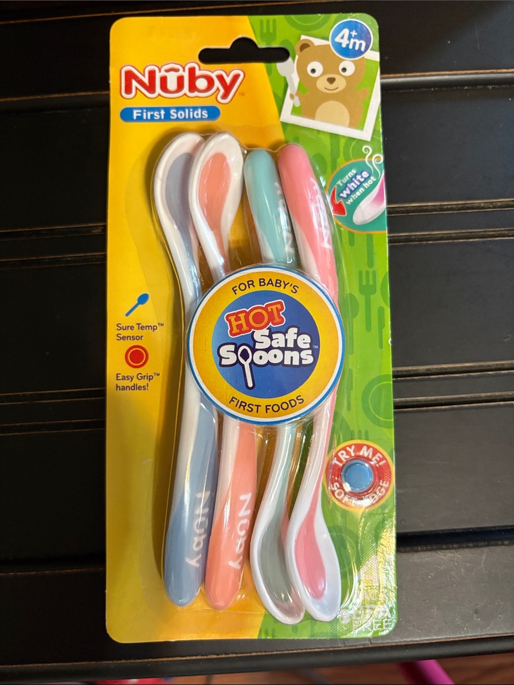 Nuby Hot Safe Spoons Baby Feeding Set - Pink, Blue, Mint